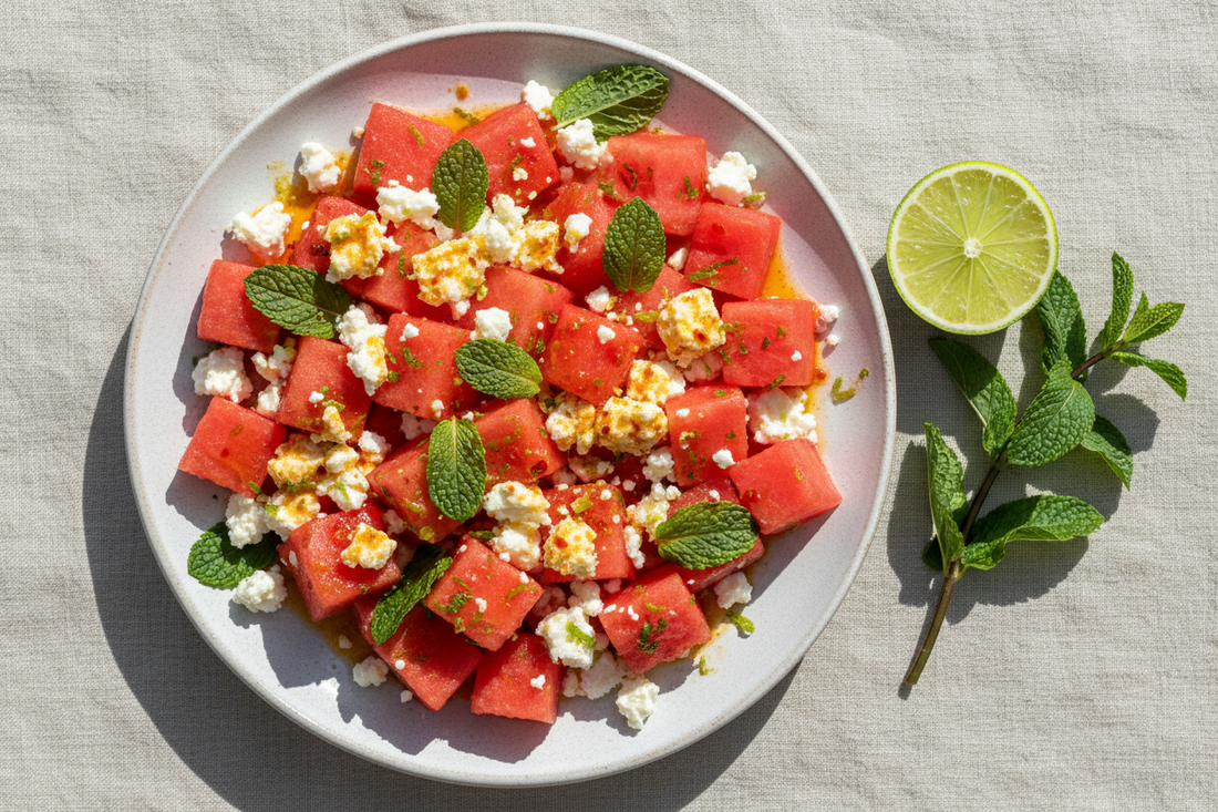 Watermelon, Feta & Mint Salad with Chili-Lime